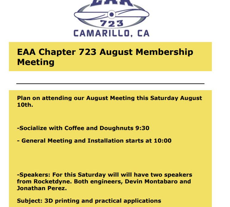 EAA 723 2024 August  Newsletter