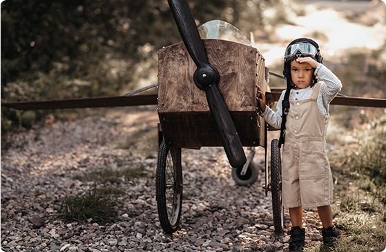 Young aviation enthusiast discovering the excitement of flight